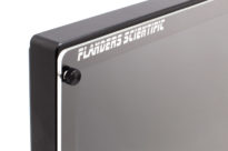 Acrylic Screen Cover for Flanders 17” CM171 Monitor - Close up of top left corner