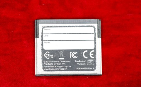 Used Lexar 128GB Professional CFast Card Back