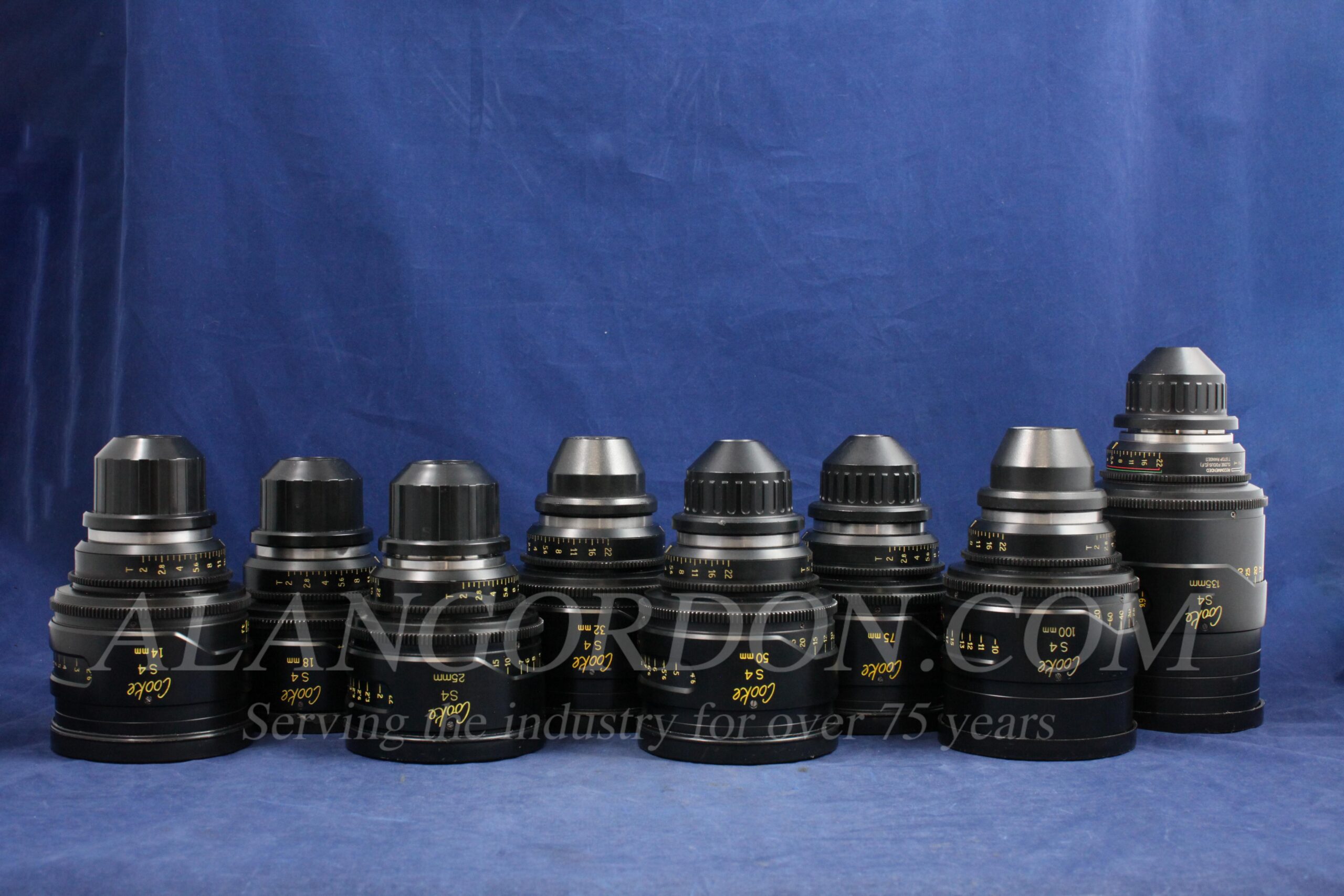 Used Cooke S4 T2 Set of 8 Lenses PL Mount